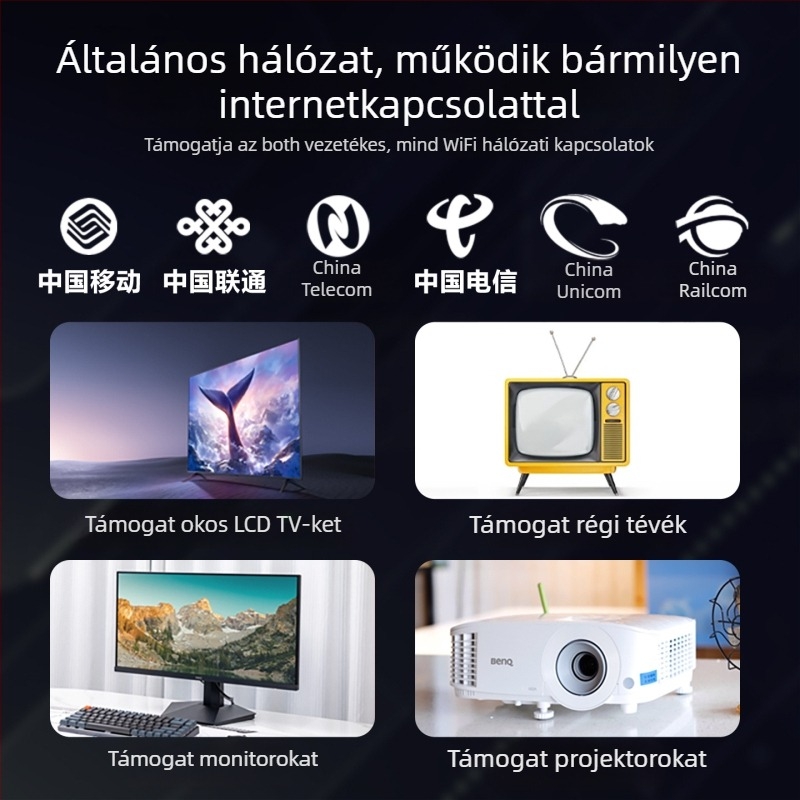 4K set-top box Wi-Fi-vel és Bluetooth távirányítóval, 4 GB RAM, 32 GB tárhely, 3840x2160 kimenet
