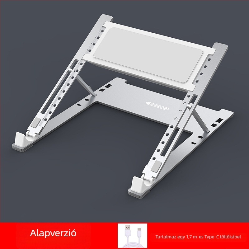 Notebook hűtőállvány félvezető hűtéssel, alumíniumötvözet + ABS, 1 ventilátor, modell H1/H1-MAX, állítható szintek
