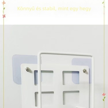 Fém falra szerelhető router és Wi‑Fi tároló tartó — 1 réteg, modern minimalista stílus, nappali használatra