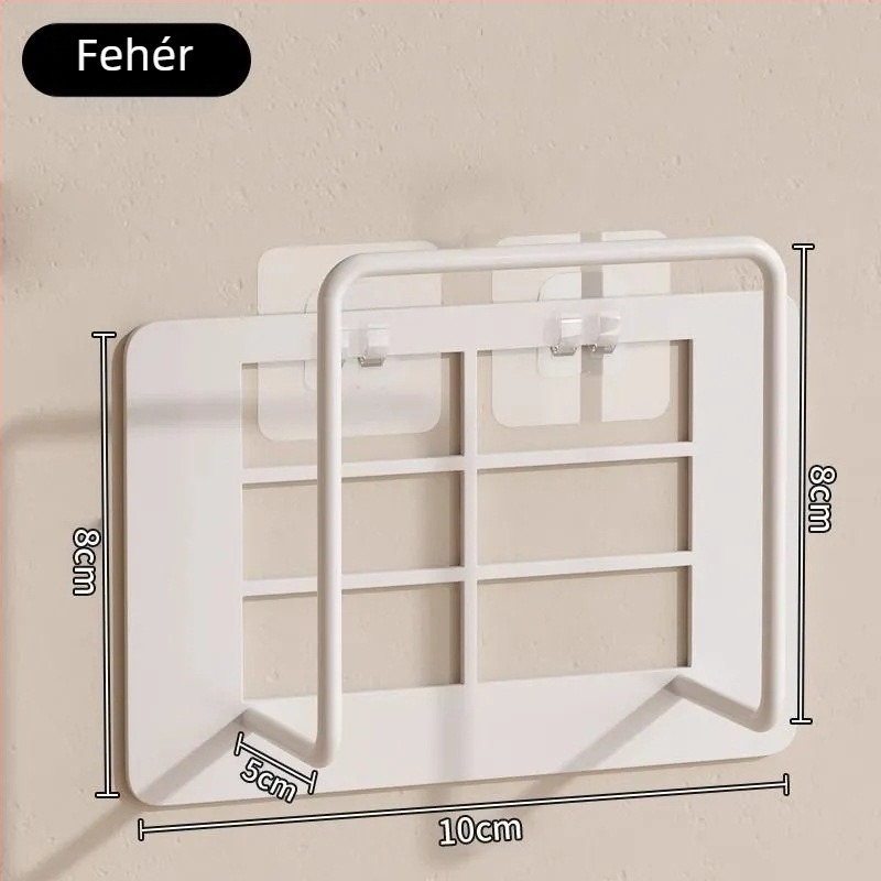 Fém falra szerelhető router és Wi‑Fi tároló tartó — 1 réteg, modern minimalista stílus, nappali használatra