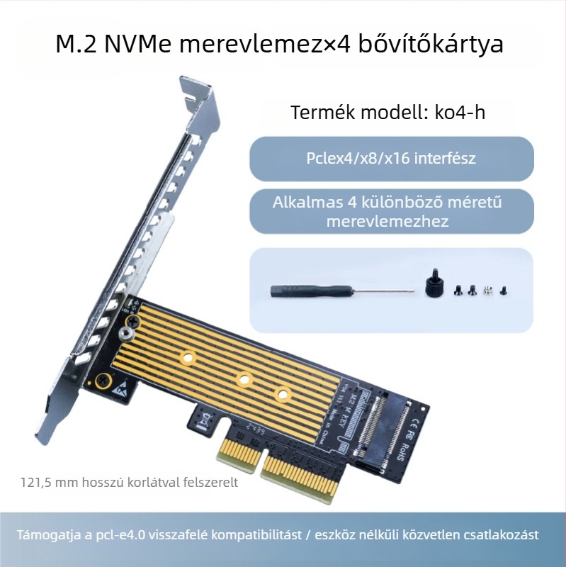 RIHAO K01 M.2 NVMe PCIe 4.0 adapterkártya