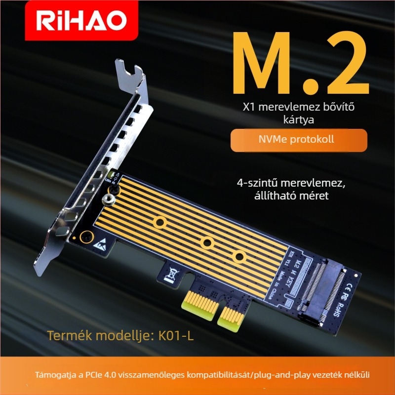 RIHAO K01 M.2 NVMe PCIe 4.0 adapterkártya