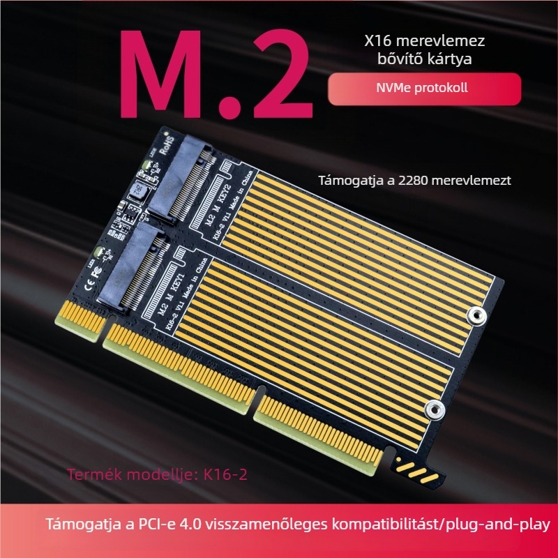 RIHAO K01 M.2 NVMe PCIe 4.0 adapterkártya
