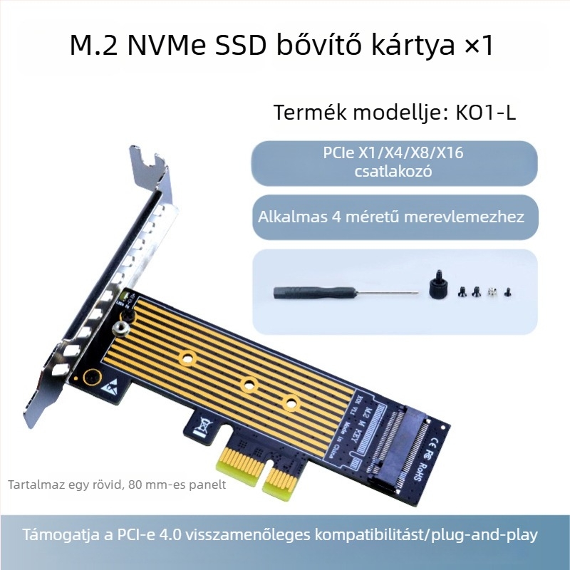 RIHAO K01 M.2 NVMe PCIe 4.0 adapterkártya