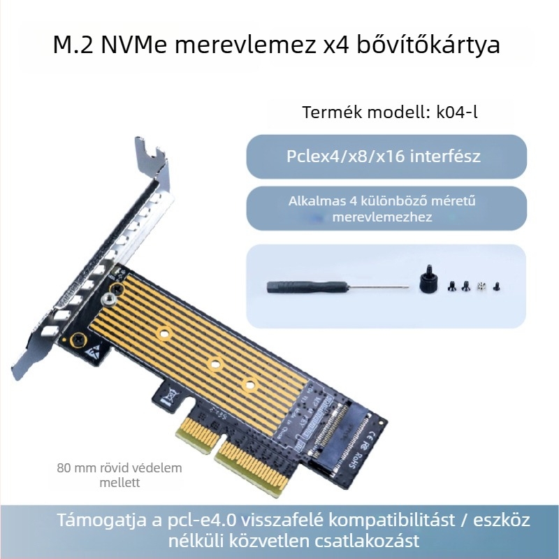 RIHAO K01 M.2 NVMe PCIe 4.0 adapterkártya
