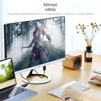 ABLEWE DP101 DP-HDMI adapterkábél, DP interfész, 1,8 m hosszú