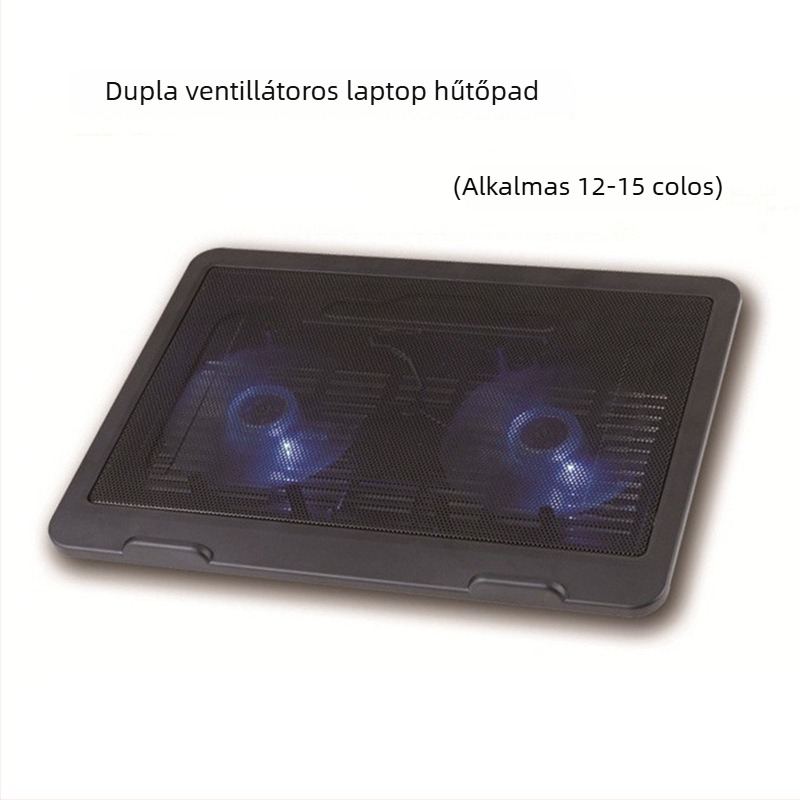 Notebook hűtőalap (V19, 1 ventilátor, légköri hűtés, kb. 0,3 kg)