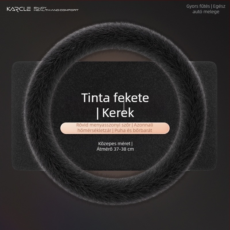 Téli plüss kormányvédő, fűthető, univerzális autókhoz, gyors felmelegedés