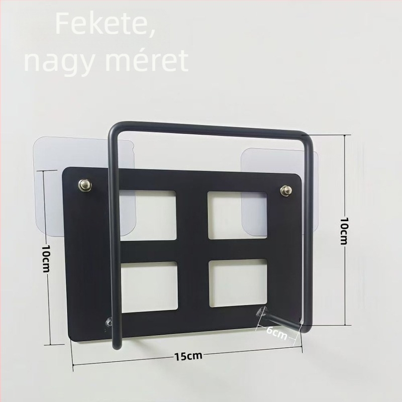 Fém falra szerelhető router- és set-top box tartó, többfunkciós, univerzális típus, modern minimalista stílus