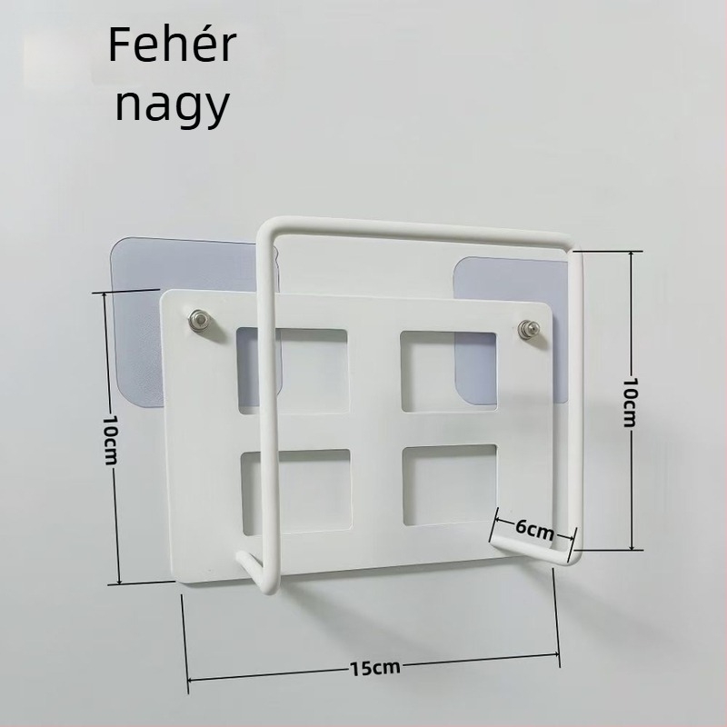 Fém falra szerelhető router- és set-top box tartó, többfunkciós, univerzális típus, modern minimalista stílus