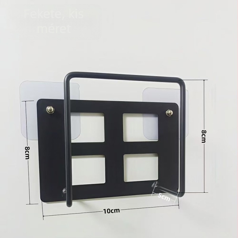 Fém falra szerelhető router- és set-top box tartó, többfunkciós, univerzális típus, modern minimalista stílus