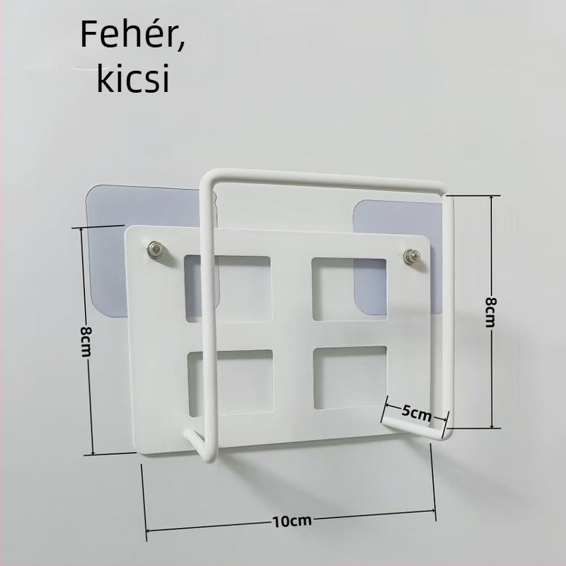 Fém falra szerelhető router- és set-top box tartó, többfunkciós, univerzális típus, modern minimalista stílus