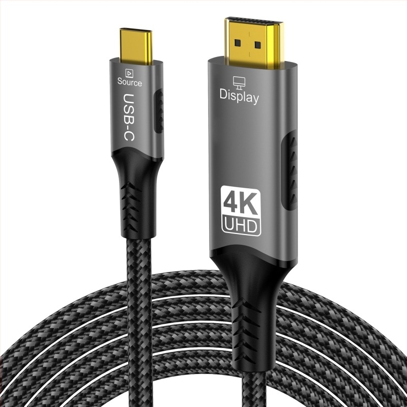 Type-C to HDMI átváltó kábel, egyirányú, 8K60Hz, 32Gbps, CH7218 chip, rézmag, 1–3 m hossz