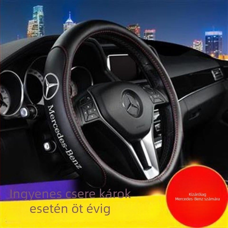 De Shengzhe bőr kormánykerék borító Mercedes-Benz számára, valódi bőr, univerzális szerelés, testreszabható