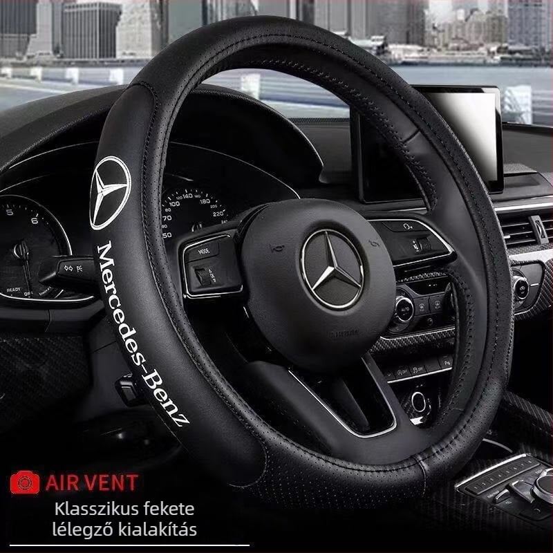 De Shengzhe bőr kormánykerék borító Mercedes-Benz számára, valódi bőr, univerzális szerelés, testreszabható