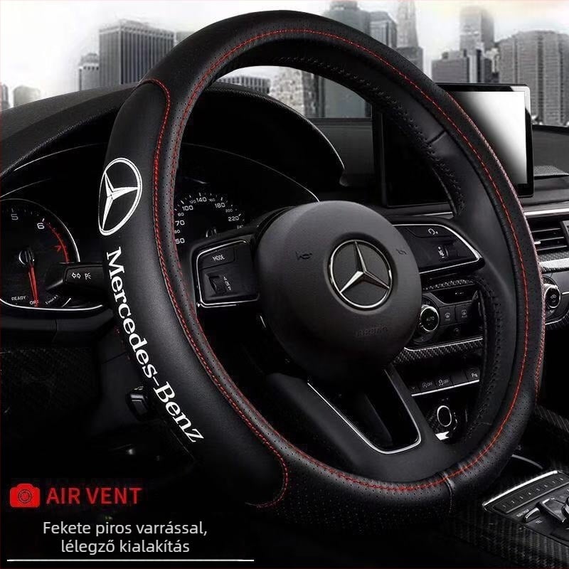 De Shengzhe bőr kormánykerék borító Mercedes-Benz számára, valódi bőr, univerzális szerelés, testreszabható