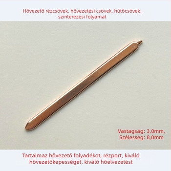 Rézcső hőcsővel ellátott hűtő CPU/GPU-hoz, vastagság 2,5–3,0 mm, DIY laptophűtés