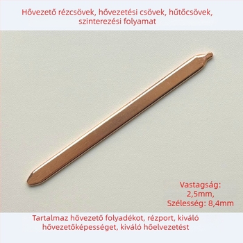 Rézcső hőcsővel ellátott hűtő CPU/GPU-hoz, vastagság 2,5–3,0 mm, DIY laptophűtés