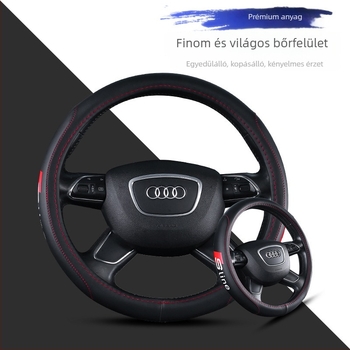 Audi kormánykerékvédő - mikroszálas bőr, sportos stílus, négy évszakos, univerzális