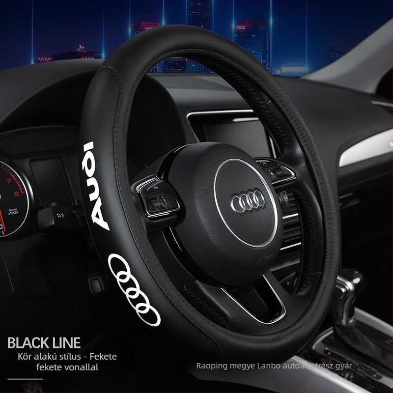 Audi kormánykerékvédő - mikroszálas bőr, sportos stílus, négy évszakos, univerzális