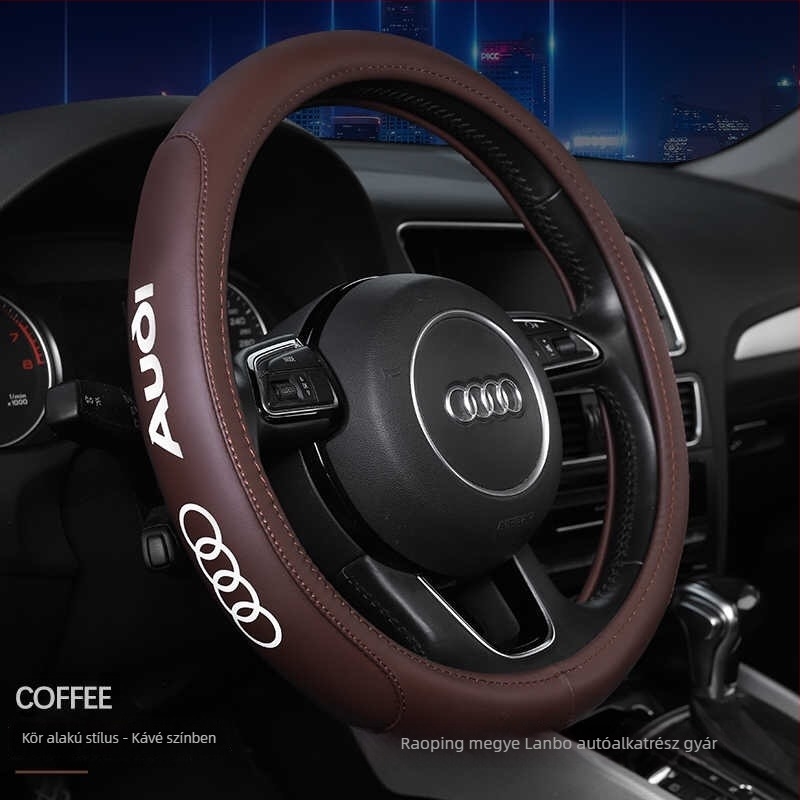 Audi kormánykerékvédő - mikroszálas bőr, sportos stílus, négy évszakos, univerzális