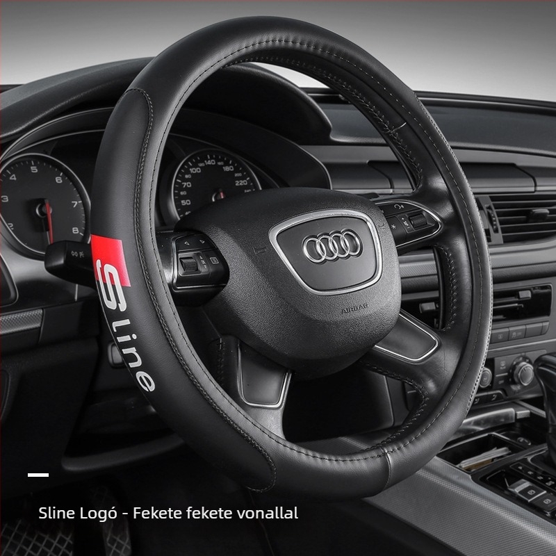 Audi kormánykerékvédő - mikroszálas bőr, sportos stílus, négy évszakos, univerzális