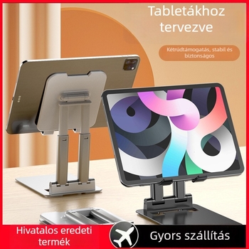 Alumíniumötvözetes asztali állvány tabletekhez, állítható alap