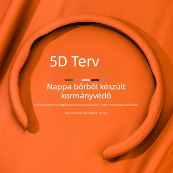 5D kormánykerék borítás, eredeti stílus, univerzális illeszkedés minden évszakra, műbőr, csúszásmentes