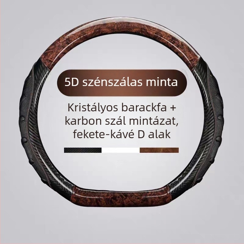 Kormánykerék fedél – barackfa textúra, kerek forma, speciális autóhoz illeszthető, 99%-os modell kompatibilis