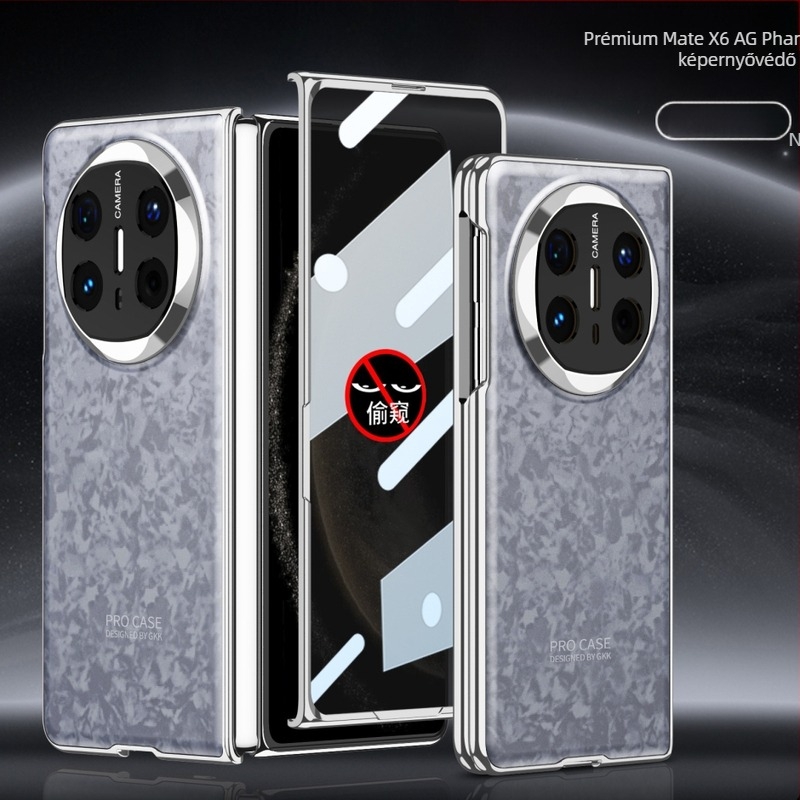 AG Phantom teljes lefedettségű tokk Huawei MateX6-hez, ütésálló, adatvédelmi kijelző, integrált védőfólia