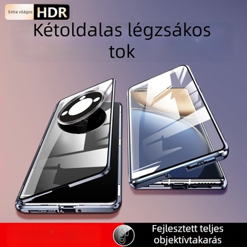 Huawei X50 telefonvédő tok üveg tükrös felülettel, mágneses, testreszabható