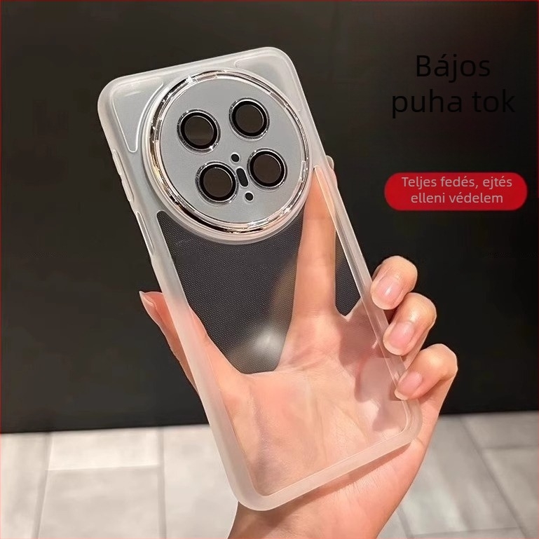 Huawei Mate70 Pro telefon tok beépített lencsevédővel – teljes lefedettség, átlátszó TPU puha tok