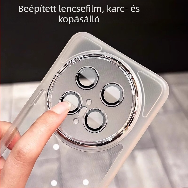 Huawei Mate70 Pro telefon tok beépített lencsevédővel – teljes lefedettség, átlátszó TPU puha tok
