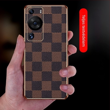 Huawei P60 / P60 Pro tok, kockás mintával, teljes védelem, lencsevédő, ütésálló TPU