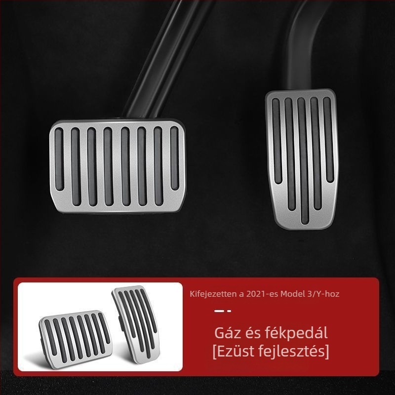 Alumínium ötvözet pedálkészlet Tesla Model 3/Y-hoz – gázt és fékpedál automata váltóhoz kompatibilis