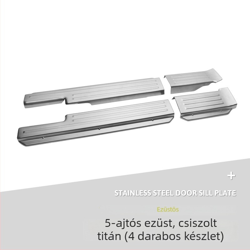 Rozsdamentes acél küszöbvédő szalag Suzuki Jimny JB74/JC74 (19–25), automata váltó, dekoratív kiegészítő Imperial Master