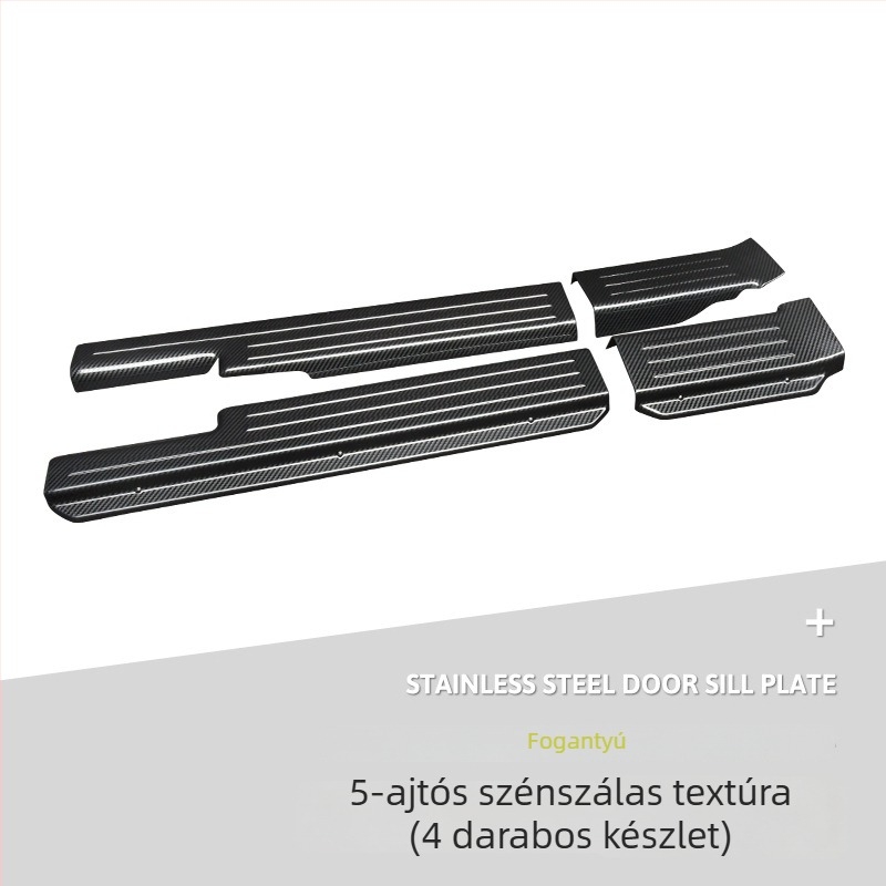 Rozsdamentes acél küszöbvédő szalag Suzuki Jimny JB74/JC74 (19–25), automata váltó, dekoratív kiegészítő Imperial Master