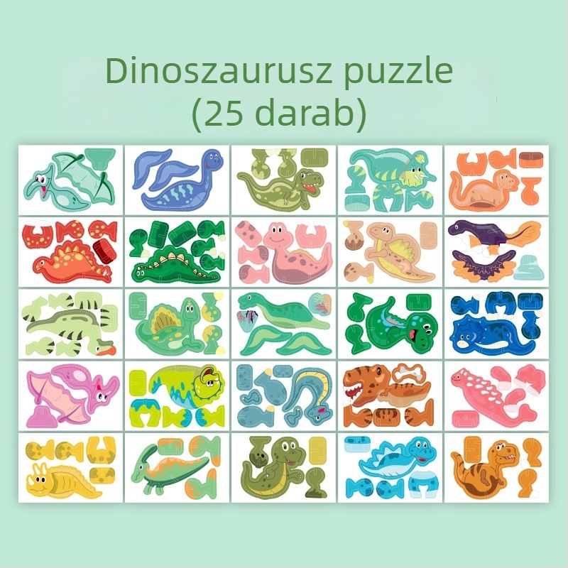 3D rovaros puzzle gyerekeknek - papíralapú DIY oktató játék 4-6 éveseknek
