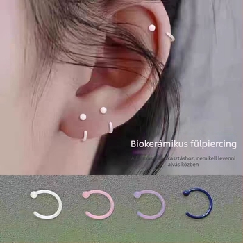 Kézzel készített kerámia geometriai fülbevalók nőknek – friss és édes stílus, 2024 tél