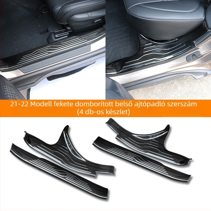 Rozsdamentes acél küszöbvédő pedál 21-22 Outback-hez – belső és külső küszöbök, érkezési pedál kiegészítő