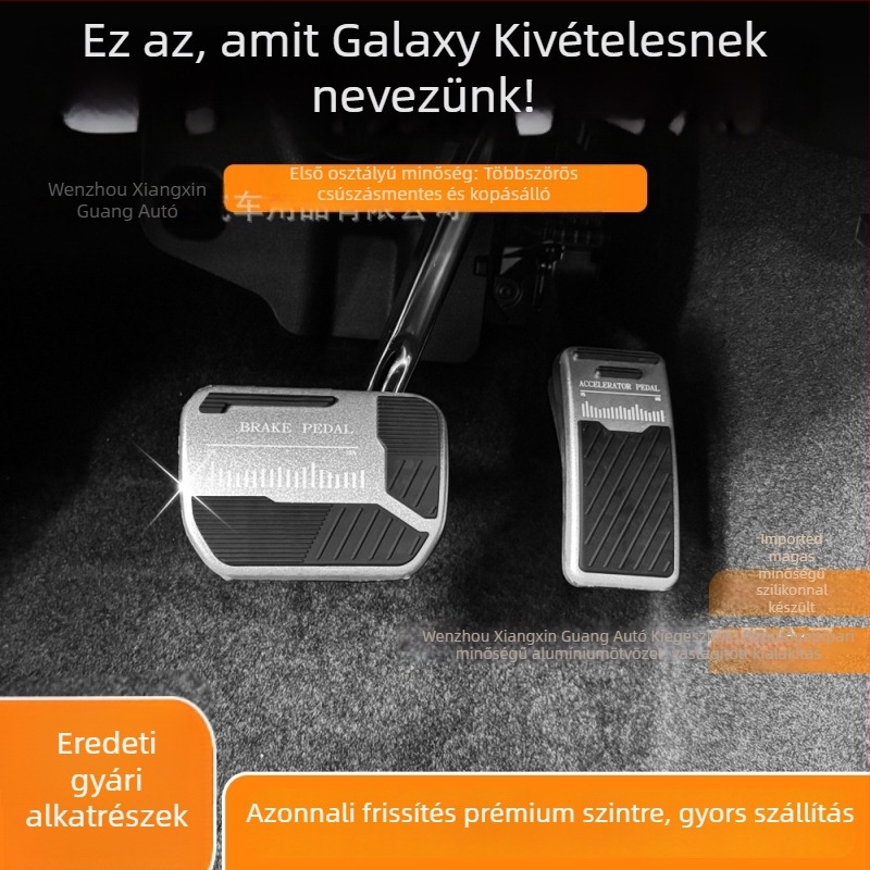 Geely Galaxy L7/L6/M9 fék- és gázpedálok – belső csúszásmentes dekor, alumíniumötvözet és szilikon, automata váltóhoz kompatibilis