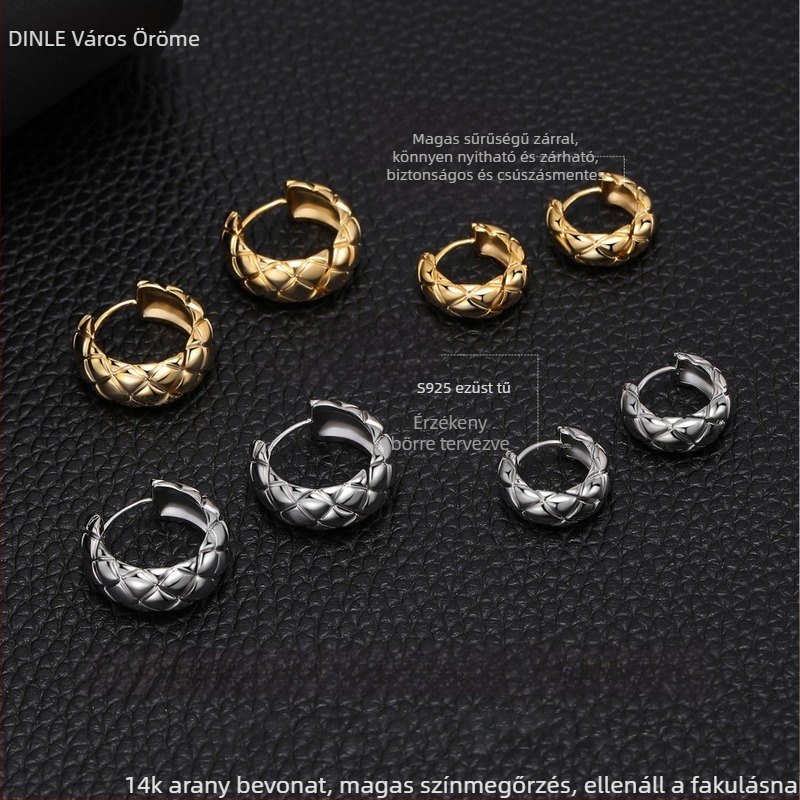 Dingle geometriai ezüst fülbevalók, 925-ös post, sterling ezüst, eredeti dizájn