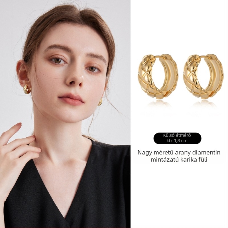 Dingle geometriai ezüst fülbevalók, 925-ös post, sterling ezüst, eredeti dizájn