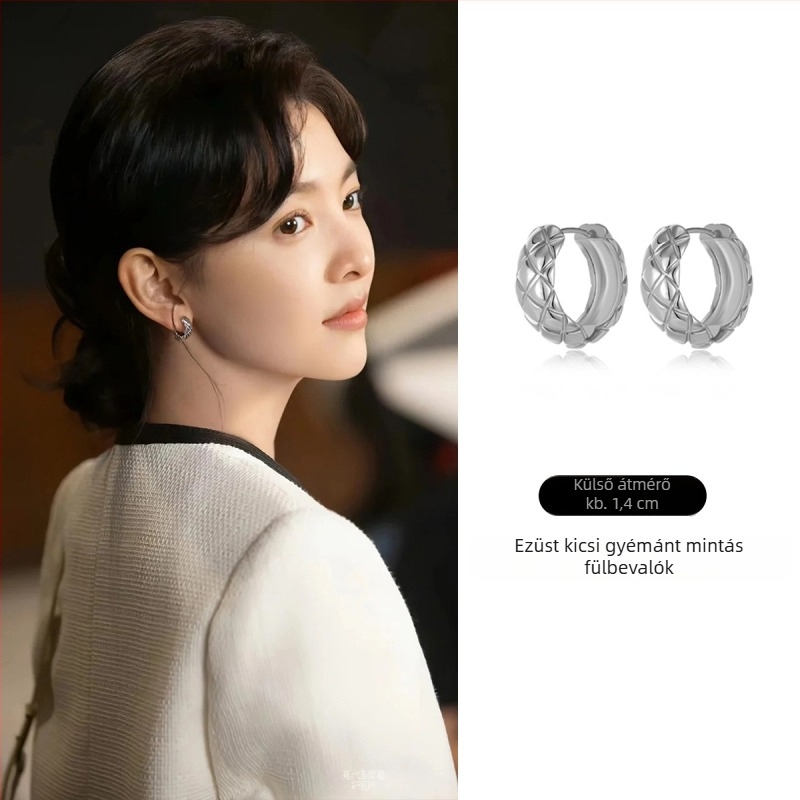 Dingle geometriai ezüst fülbevalók, 925-ös post, sterling ezüst, eredeti dizájn