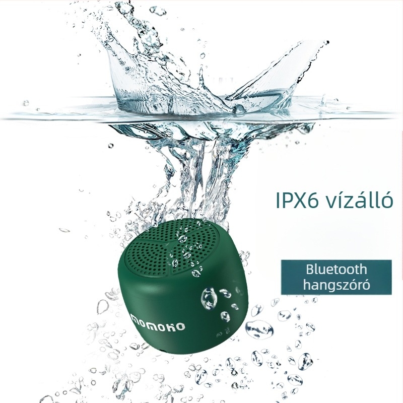 IPX6 vízálló Bluetooth mini hangszóró TF-kártya támogatással, hordozható kültéri használatra, erőteljes hangzás, hosszú üzemidő