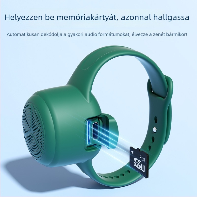IPX6 vízálló Bluetooth mini hangszóró TF-kártya támogatással, hordozható kültéri használatra, erőteljes hangzás, hosszú üzemidő