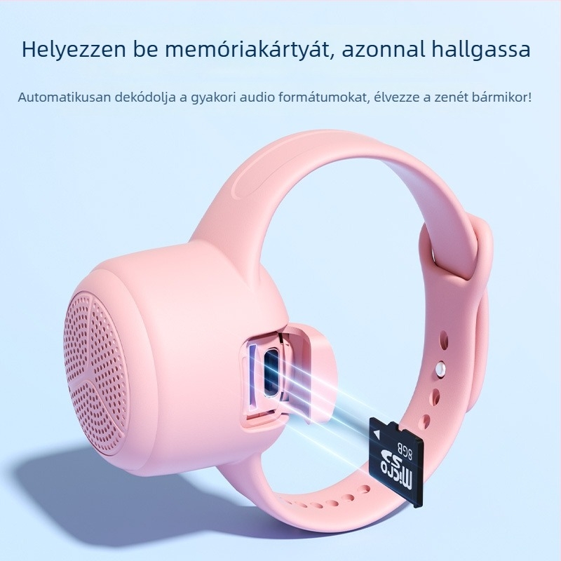 IPX6 vízálló Bluetooth mini hangszóró TF-kártya támogatással, hordozható kültéri használatra, erőteljes hangzás, hosszú üzemidő