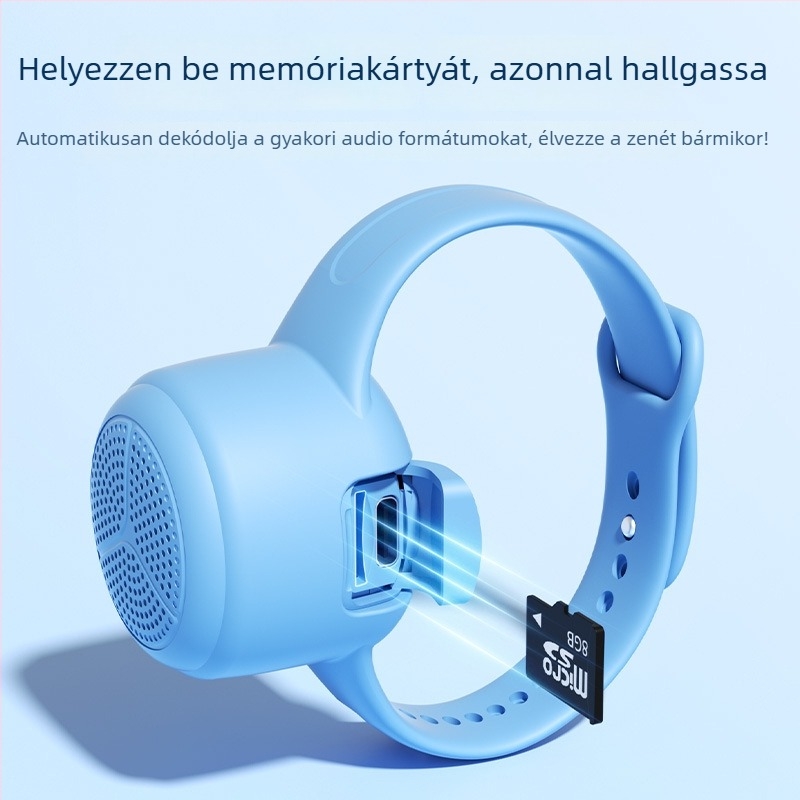 IPX6 vízálló Bluetooth mini hangszóró TF-kártya támogatással, hordozható kültéri használatra, erőteljes hangzás, hosszú üzemidő
