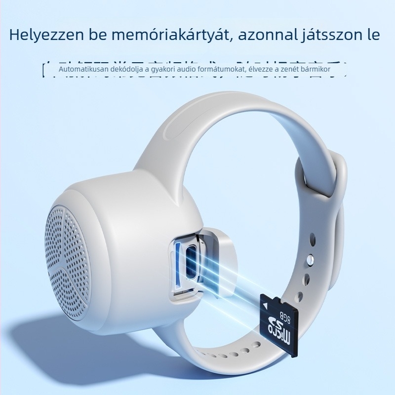 IPX6 vízálló Bluetooth mini hangszóró TF-kártya támogatással, hordozható kültéri használatra, erőteljes hangzás, hosszú üzemidő