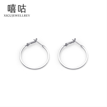 Geometriai formájú karikafülbevalók | 999 ezüst tüske, Heehee márka, elektroplakkolás